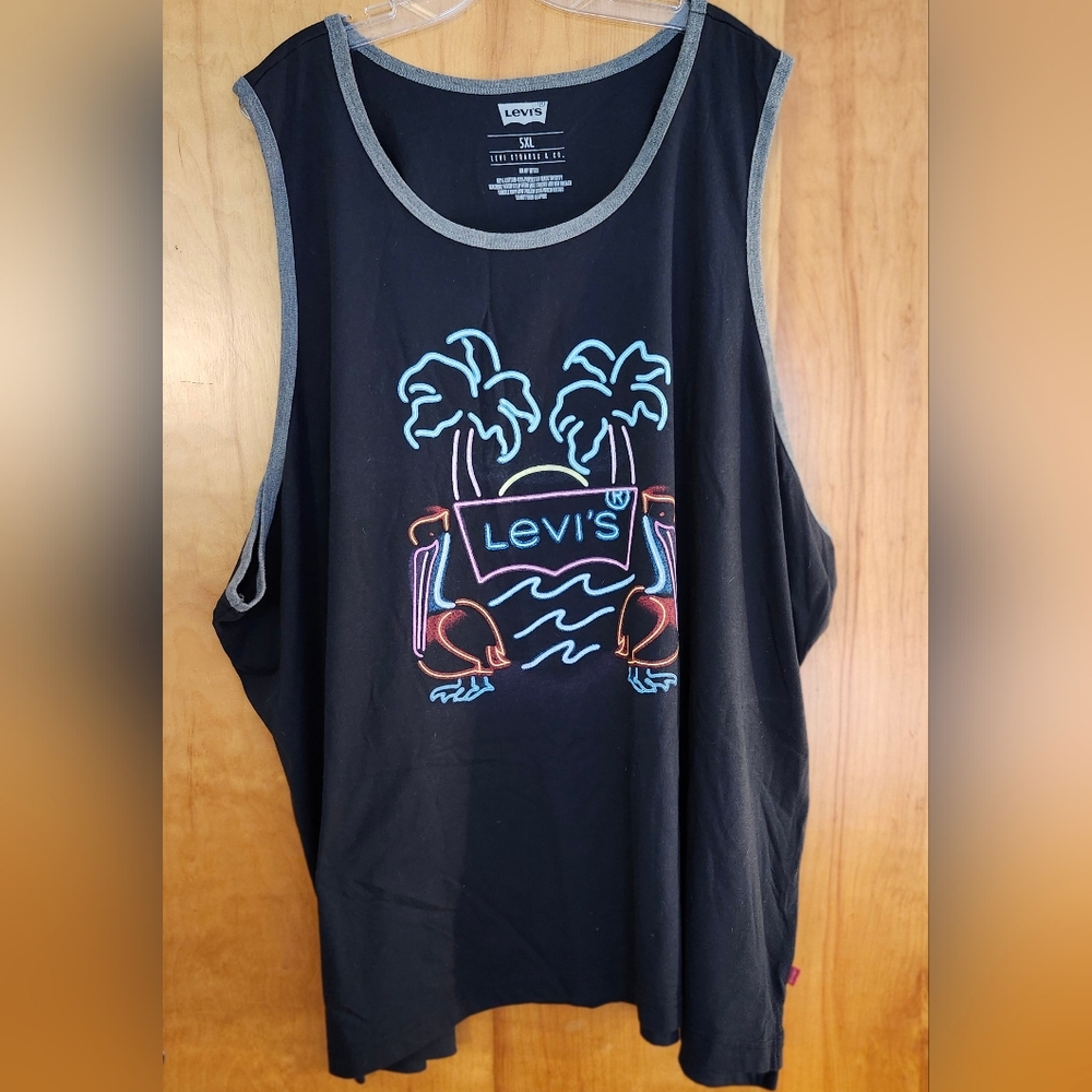 Levi's Black Tank Top with Neon Graphic